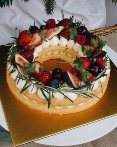 Christmas wreath tart