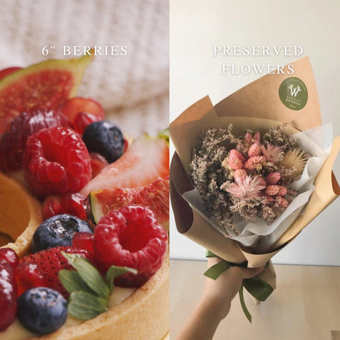 6" Berries Preserved Flower Bundle
