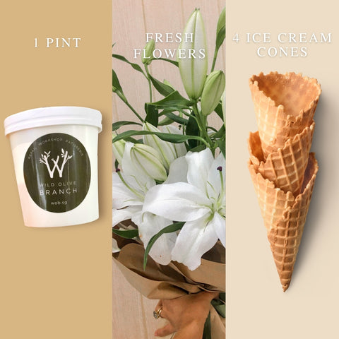 Fresh Flower Ice Cream Bundle