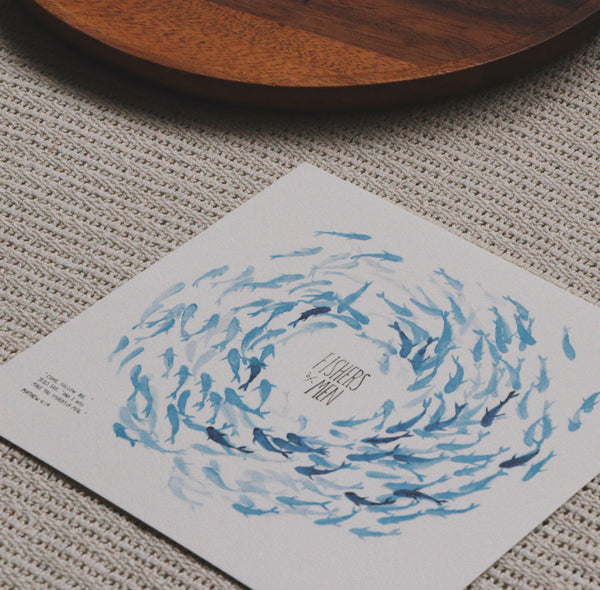 20cm x 20 cm Prints: Fishers Of Men (Matthew 4:19)