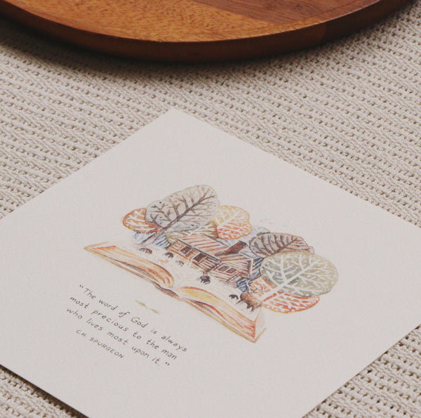 20cm x 20 cm Prints: Live Upon Word (C.H Spurgeon)