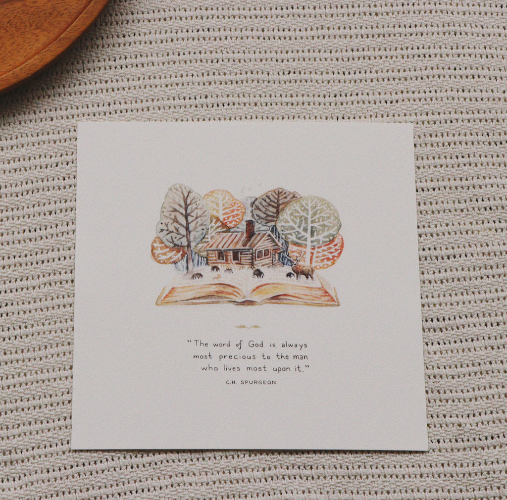 20cm x 20 cm Prints: Live Upon Word (C.H Spurgeon)