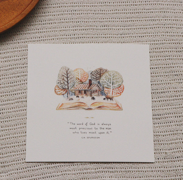 20cm x 20 cm Prints: Live Upon Word (C.H Spurgeon)