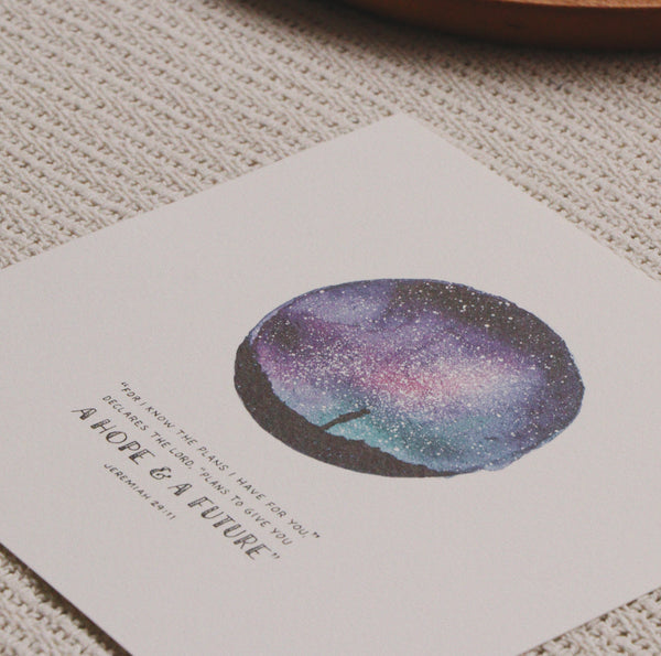 20cm x 20 cm Prints: A Hope And Future (Jeremiah 29:11)