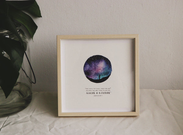20cm x 20 cm Prints: A Hope And Future (Jeremiah 29:11)