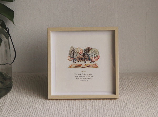20cm x 20 cm Prints: Live Upon Word (C.H Spurgeon)