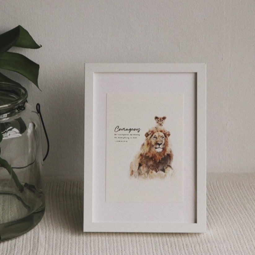 A5 Print: Lion And Cub (1 Corinthians 16:13-14)