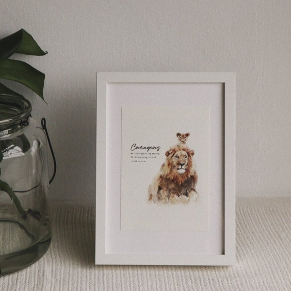 A5 Print: Lion And Cub (1 Corinthians 16:13-14)