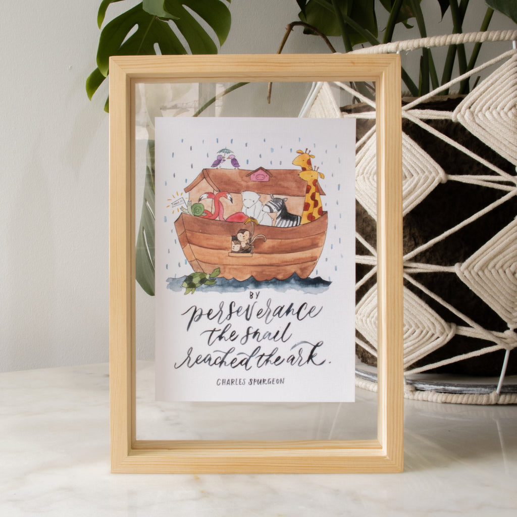 A5 Poster: By Perseverance the Snail Reached the Ark