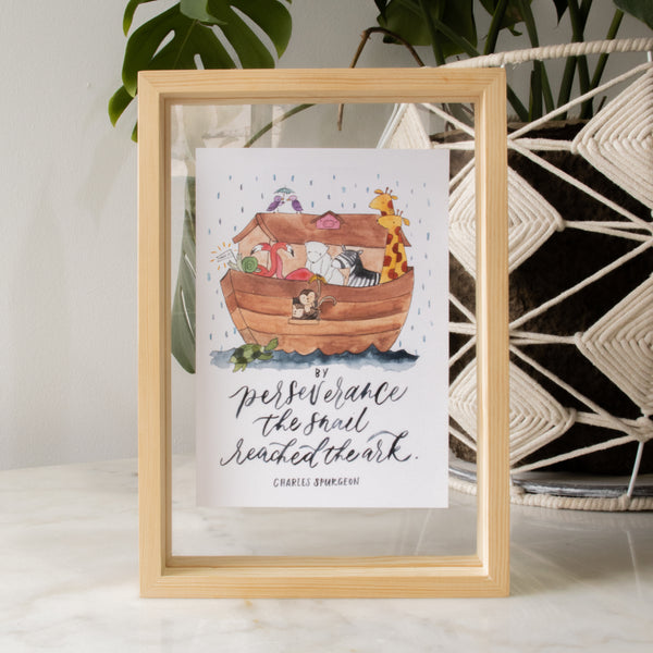 A5 Poster: By Perseverance the Snail Reached the Ark