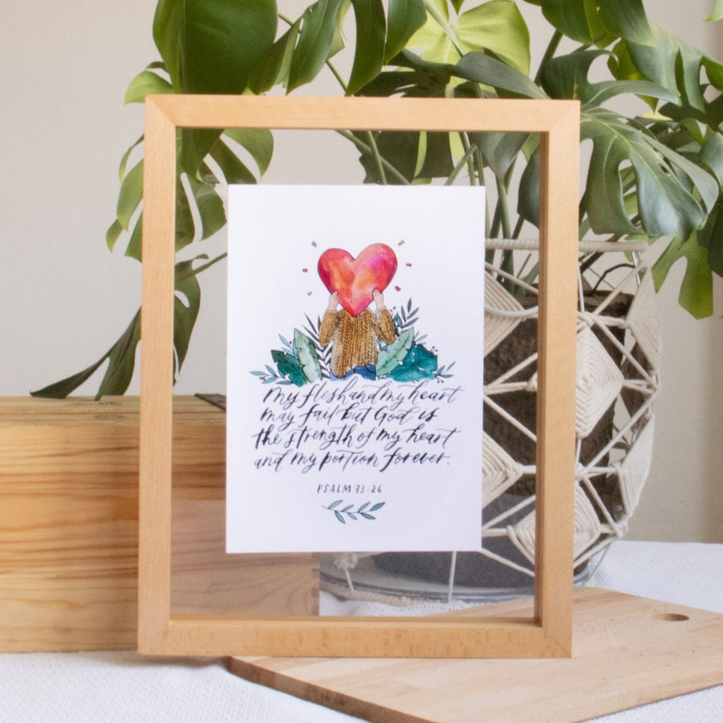 A4 Poster: God is the Strength of my Heart