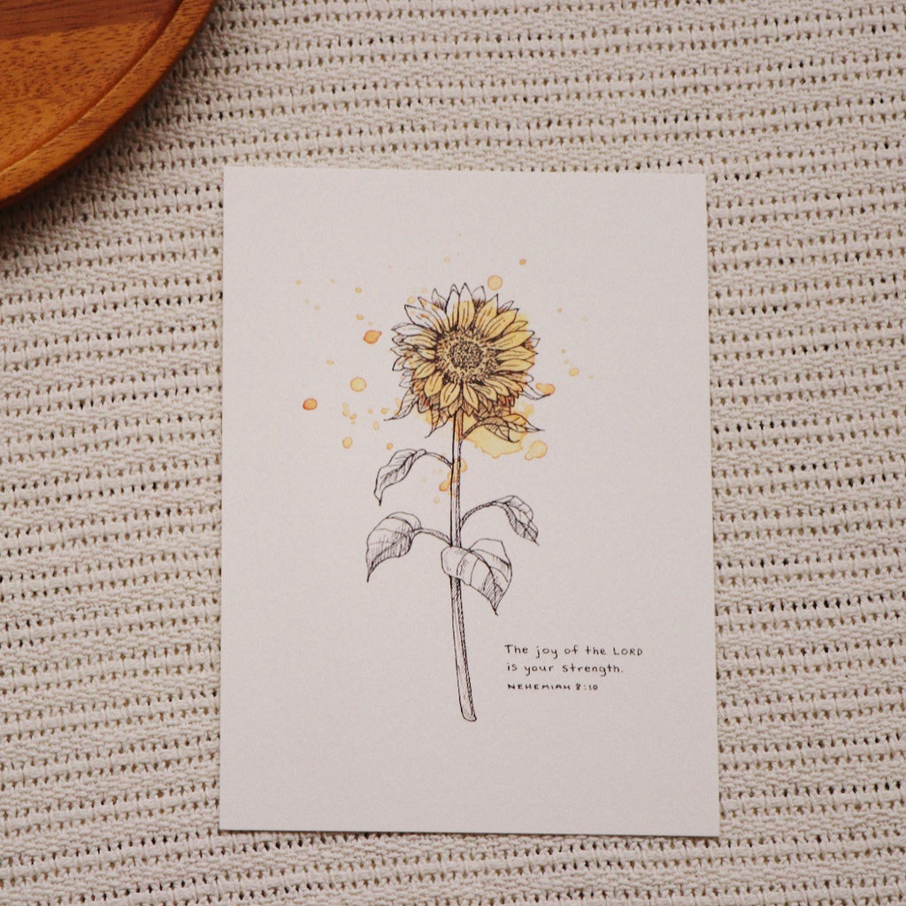 A5 Print: Joy Of The Lord Is My Strength (Nehemiah 8:10)