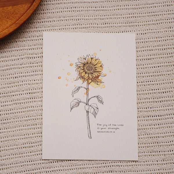 A5 Print: Joy Of The Lord Is My Strength (Nehemiah 8:10)