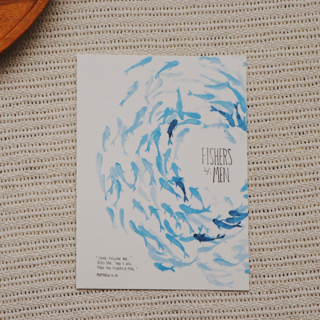A5 Print: Fishers Of Man (Matthew 4:19)