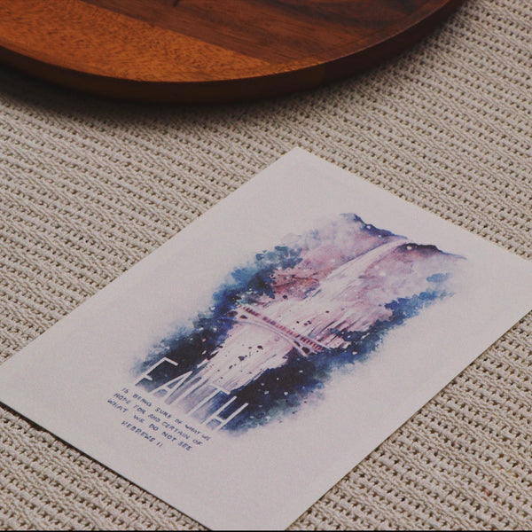 A5 Print: Faith Waterfall (Hebrews  11)