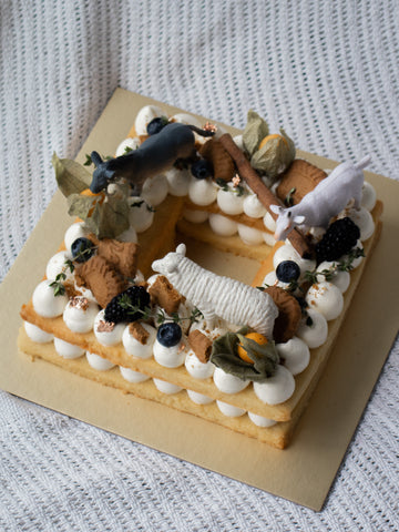 Customisable Buttercream Tart (Alphabets) (Vanilla Passionfruit)