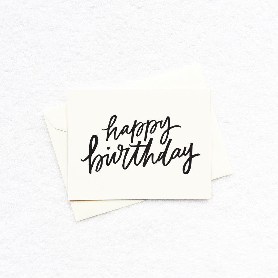 Card - Happy Birthday (Black)