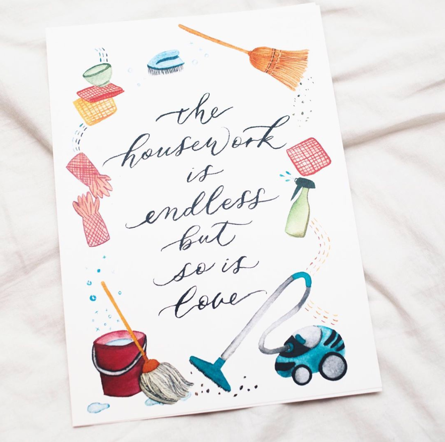 A4 Poster: Housework & Love