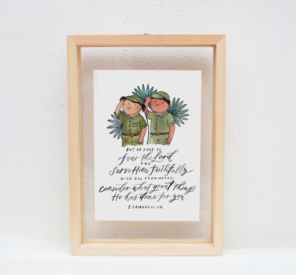 A5 Print: Fear the Lord and serve Him