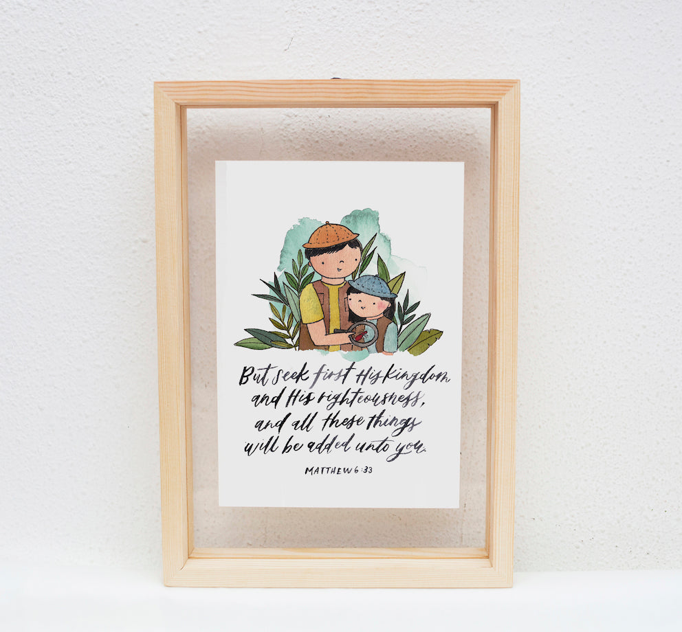 A5 Print: Seek first the kingdom of heaven