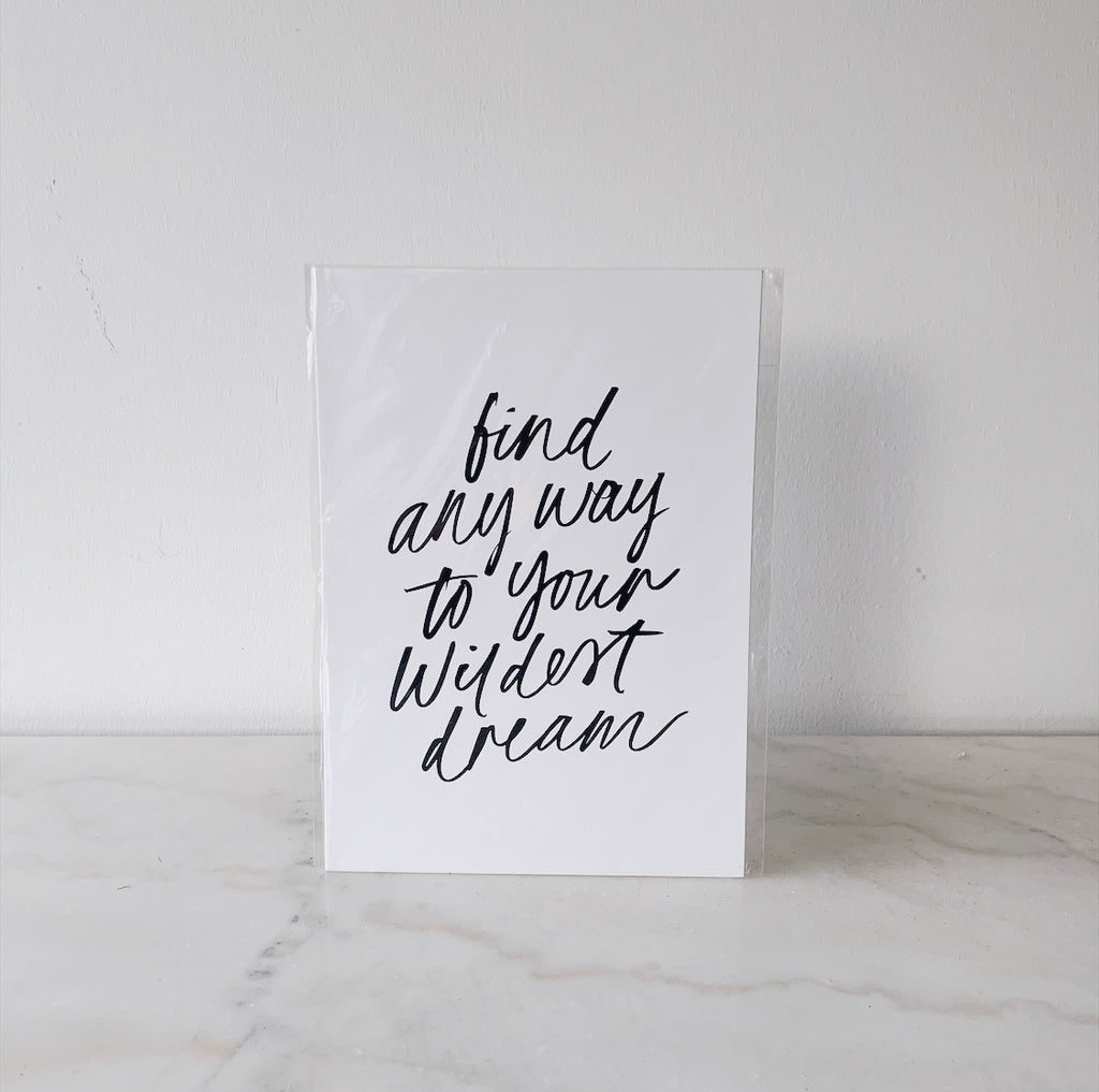Mint & Ordinary A4 Print: Your Wildest Dream