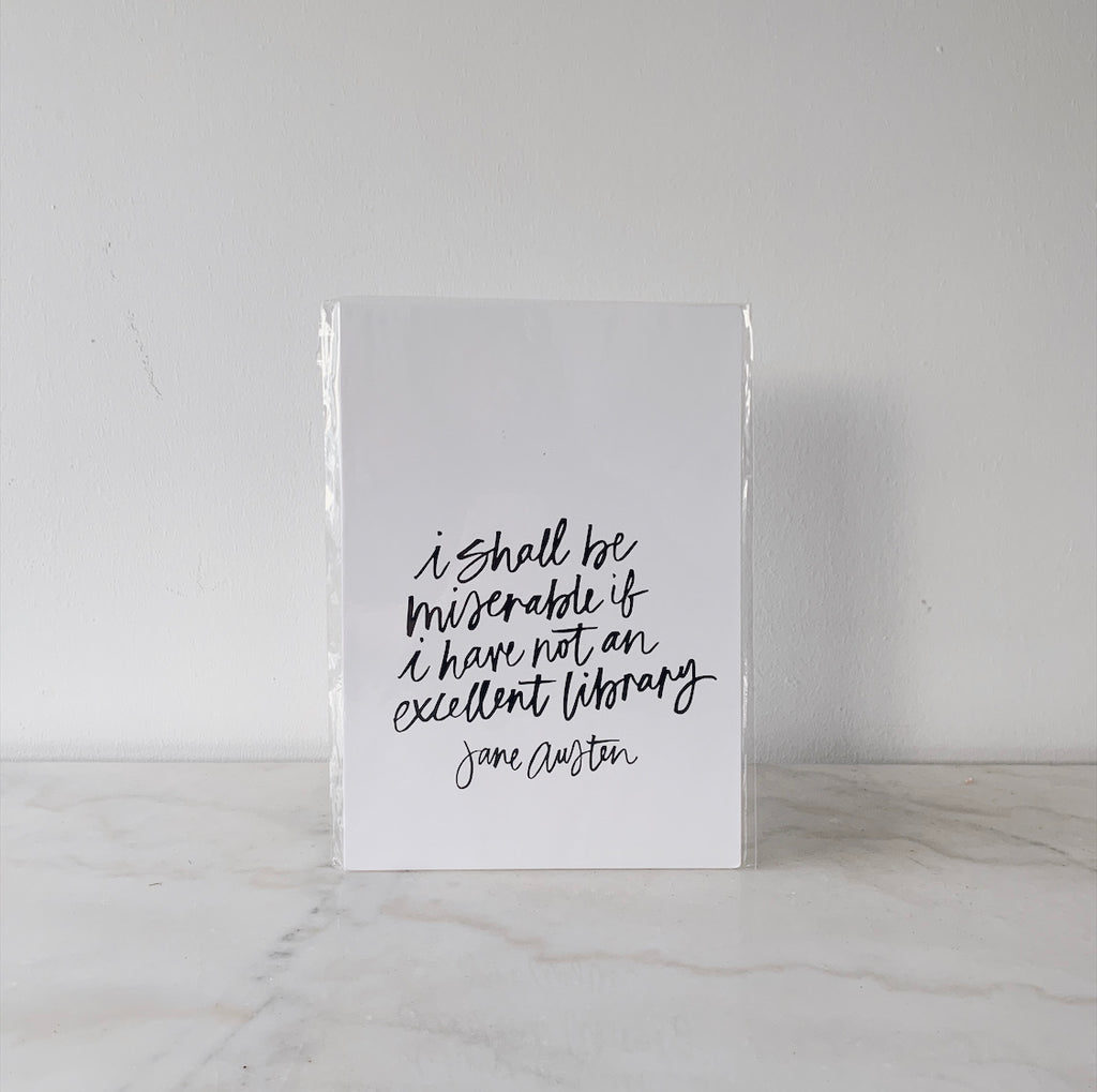 Mint & Ordinary A4 Print: Jane Austen
