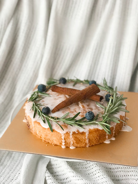 Lemon blueberry drizzle cake