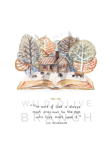 A5 Prints: Live Upon Word (C.H Spurgeon)
