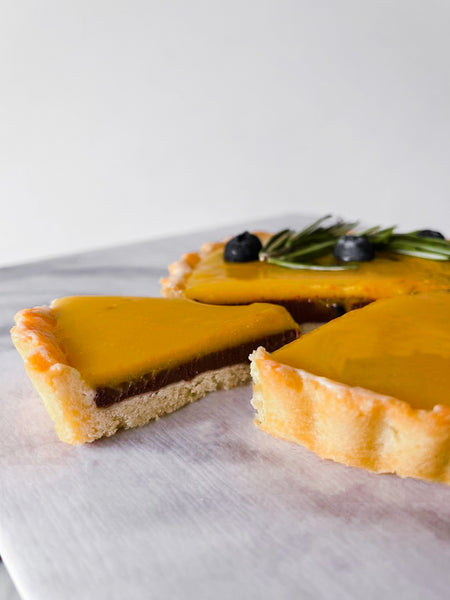 Passionfruit Dark Chocolate Tart