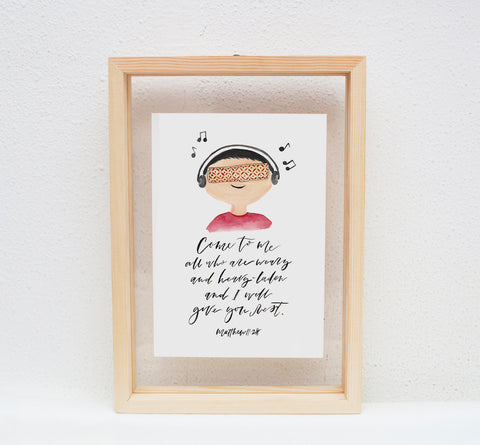 Kristen Kiong A5 Print: I Will Give You Rest