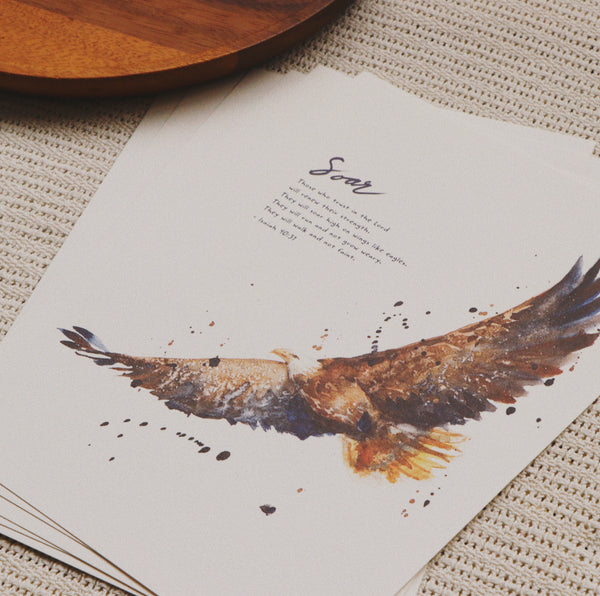 A4 Print: Soar On Wings Like Eagles (Isaiah 40:31)