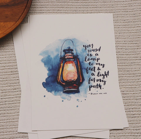 A4 Print: Lamp To My Feet (Psalm 119:105)