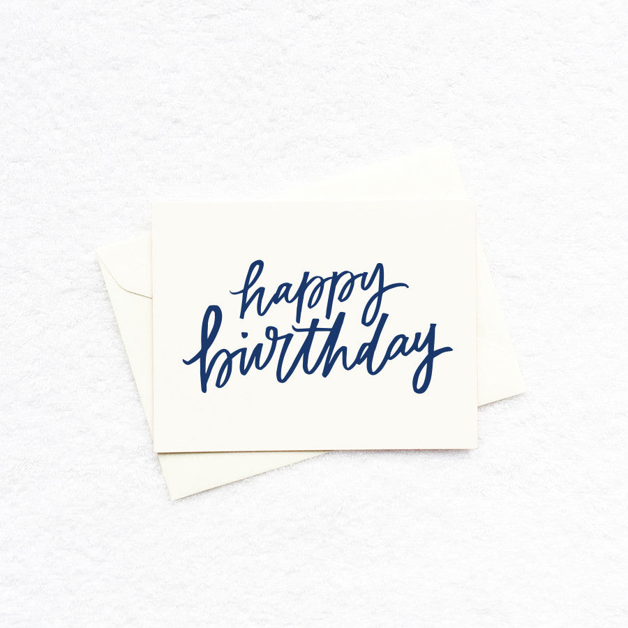 Card - Happy Birthday (Navy)