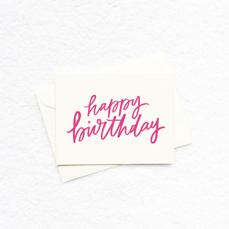 Card - Happy Birthday (Opera Pink)