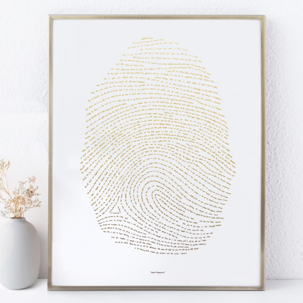 Illuminated Fingerprint - Gold 18" x 24"