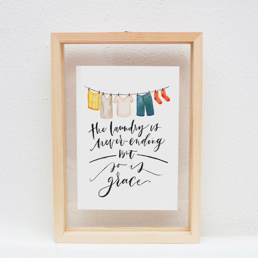 Kristen Kiong A5 Print: Laundry & Grace