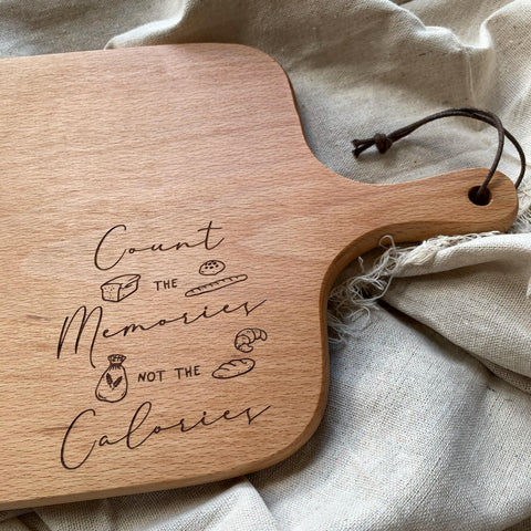 Thycupbearer: Count The Memories Not Calories Serving Board