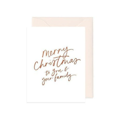 Mint & Ordinary: Merry Christmas To You & Your Family Card